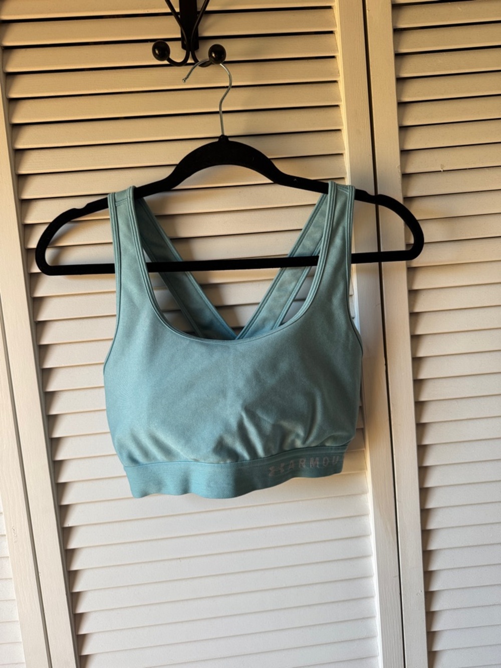Under Armour Mint Green Crisscross Back Sports Bra